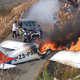 Illustration for article titled Plane Falls From South African Sky, Crashes Into Ford Ute, Fireball Ensues
